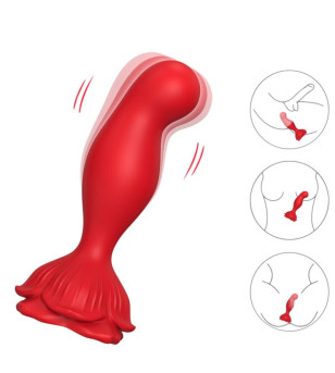 ARMONY - VIBRATEUR ROSE  PLUG ANAL TÉLÉCOMMANDE ROUGE