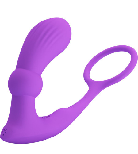 PRETTY LOVE - BAGUE WARREN ET VIBRATEUR ANAL VIOLET