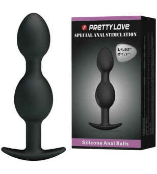 PRETTY LOVE - BALLES ANAL EN SILICONE 12.5 CM NOIRES