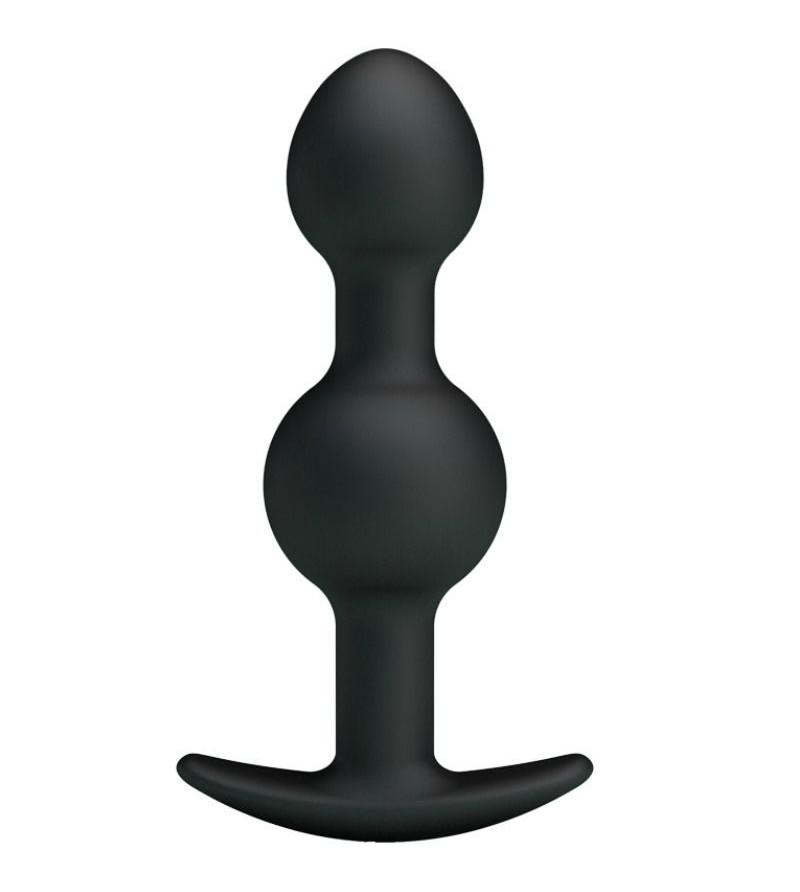 PRETTY LOVE - BALLES ANAL EN SILICONE SPÉCIALE STIMULATION 10.3 CM NOIRES