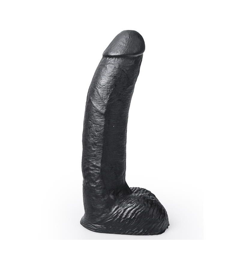 HUNG SYSTEM - GODE RÉALISTE COULEUR NOIR GEORGE 22 CM