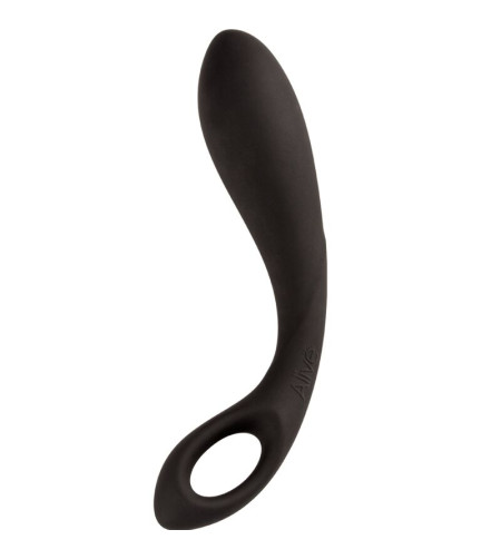 ALIVE - MASSEUR ANAL COEUR NOIR 15 CM