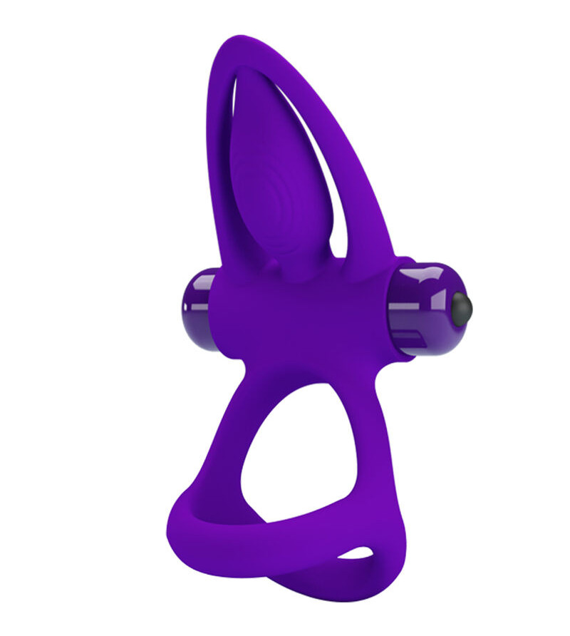 PRETTY LOVE - ANNEAU VIBRATEUR 10 VIBRATIONS SILICONE VIOLETTE