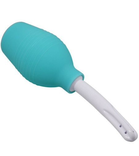 MR PLAY - DOUCHE EN CAOUTCHOUC BLEU POIRE ANAL