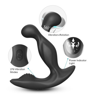 ARMONY - BAT KING VIBRATEUR ANAL PROSTATE ROTATEUR TÉLÉCOMMANDE NOIR