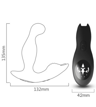 ARMONY - BAT KING VIBRATEUR ANAL PROSTATE ROTATEUR TÉLÉCOMMANDE NOIR