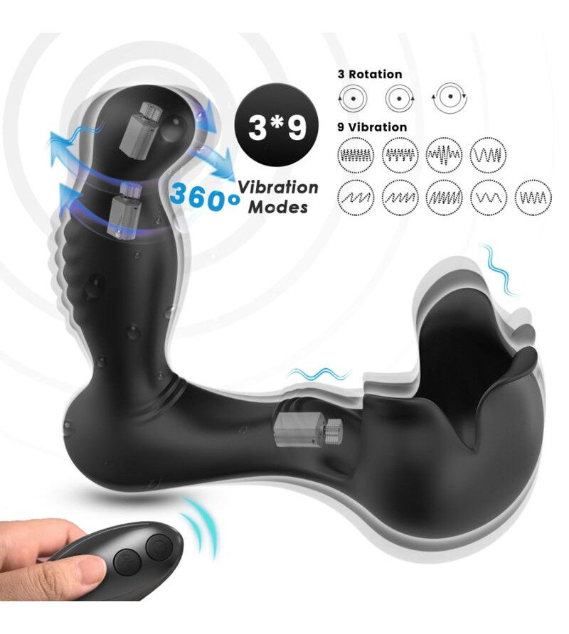 ARMONY - VIBRATEUR SURROUND ANAL  STIMULATEUR TESTICULOS TÉLÉCOMMANDE NOIR