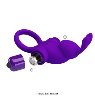 PRETTY LOVE - ANNEAU VIBRATEUR I RABBIT POUR PÉNIS VIOLET