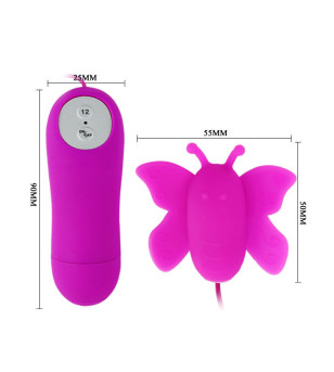 BAILE - LOVE EGGS STIMULATEUR DE CLITORIS PAPILLON 12 VITESSES TÉLÉCOMMANDE LILAS