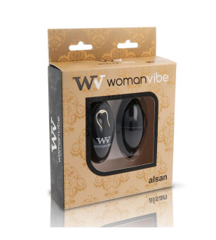 WOMANVIBE - ALSAN EGG TELECOMMANDE NOIR SILICONE NOIR