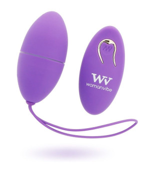 WOMANVIBE - ALSAN EGG TELECOMMANDE NOIR SILICONE VIOLET