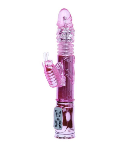 BAILE - VIBRATEUR RECHARGEABLE AVEC STIMULATEUR DE PAPILLON ROTATION ET THROBBING