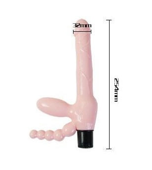 BAILE - HARNAIS SANS CORDE TPR AVEC VIBRATION ET STIMULATION ANAL 25.4 CM