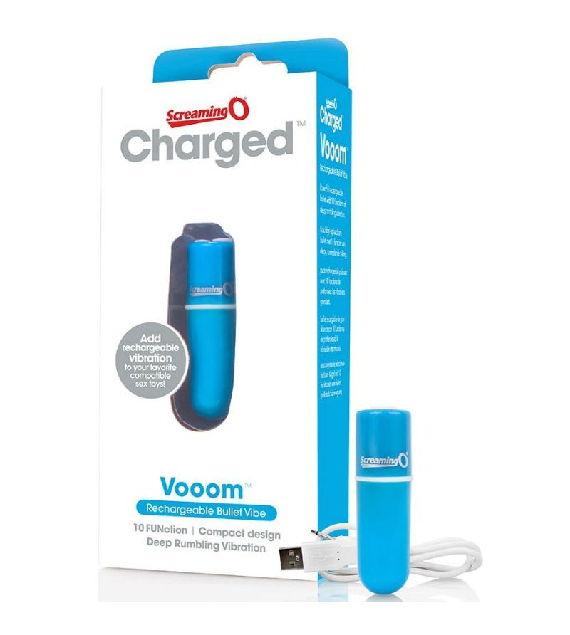 SCREAMING O - BALA VIBREURA RECHARGEABLE VOOOM BLEU