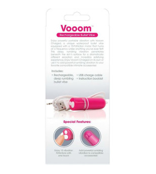 SCREAMING O - BALA VIBREURA RECHARGEABLE VOOOM ROSE