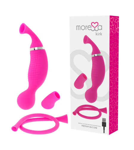 MORESSA - KIRK DUO ONDES STIMULANTES + MASSEUR MULTIFONCTION RECHARGEABLE EN SILICONE PREMIUM