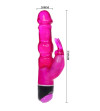 BAILE - VIBRATEUR FANTASY WAVES OF PLEASURE AVEC LAPIN LILAS 23 CM