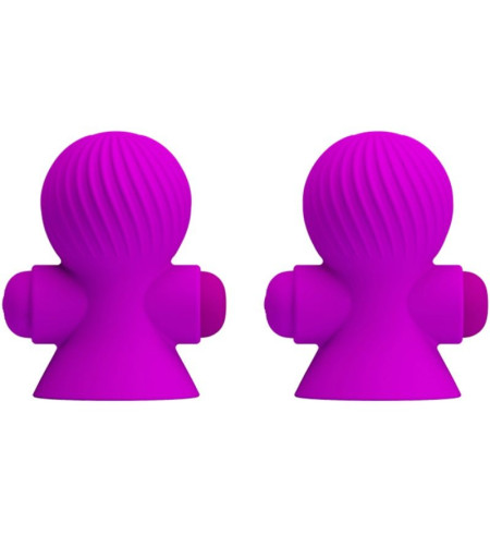 PRETTY LOVE - STIMULATEURS DE NIPPLE 12 MODES VIBRATION LILAS