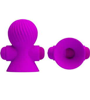 PRETTY LOVE - STIMULATEURS DE NIPPLE 12 MODES VIBRATION LILAS