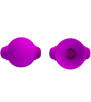 PRETTY LOVE - STIMULATEURS DE NIPPLE 12 MODES VIBRATION LILAS