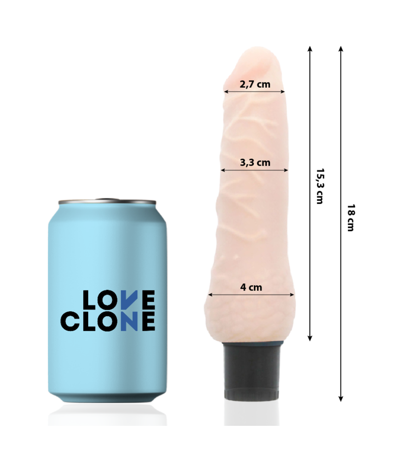 LOVECLONE - VIBRATEUR AUTOLUBRIFIANT SVEN 18.5 CM -O- 3.3 CM