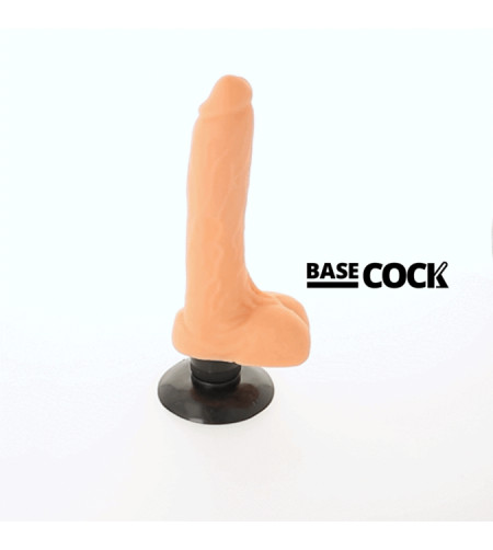 BASECOCK - VIBRATEUR RÉALISTE 2-1 NOIR 18.5 CM -O- 4 CM