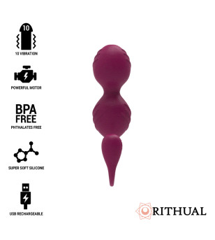 RITHUAL - BALLES DE KEGEL VIBRANTES RECHARGEABLES NISHA NOIRES