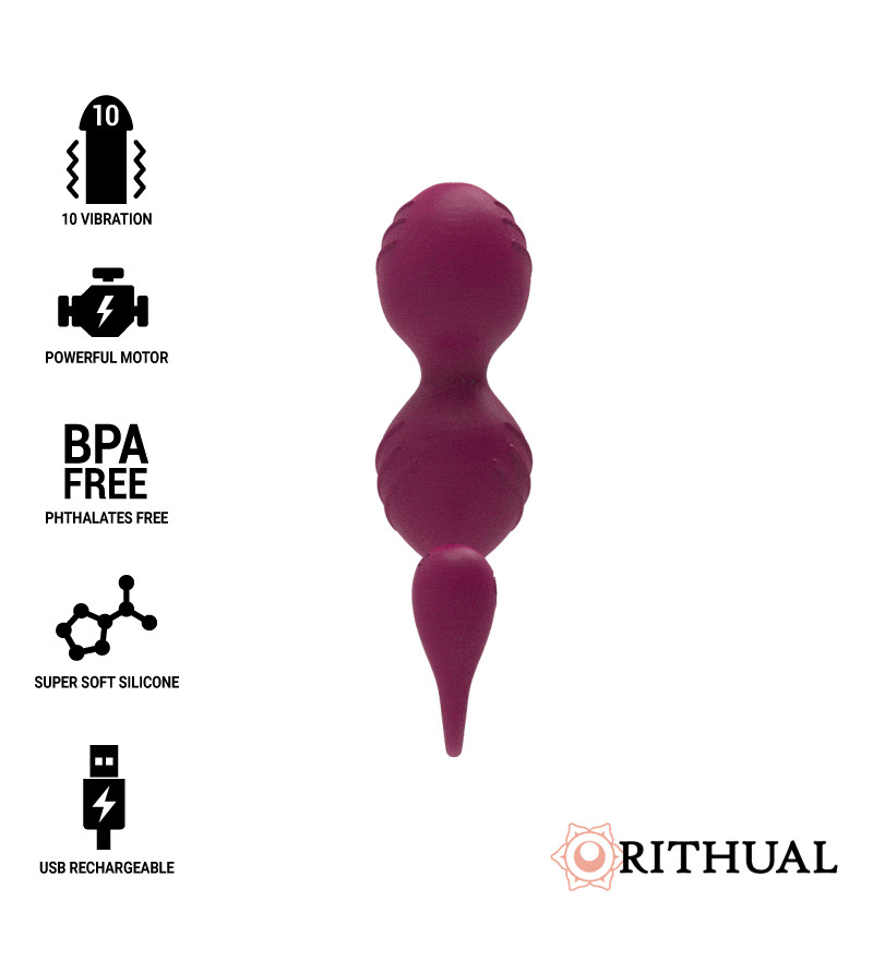 RITHUAL - BALLES DE KEGEL VIBRANTES RECHARGEABLES NISHA NOIRES