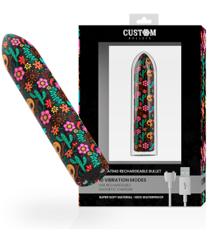 CUSTOM BULLETS - BULLETS PERSONNALISÉS RECHARGEABLE FLORAL 10 INTENSITIES