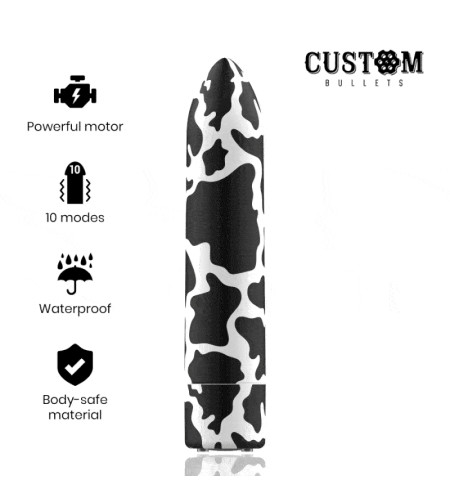 CUSTOM BULLETS - PERSONNALISÉS RECHARGEABLE VACHE 10 INTENSITIES