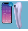 SATISFYER - VIBRATEUR DUAL PLEASURE AIR PULSE MAUVE