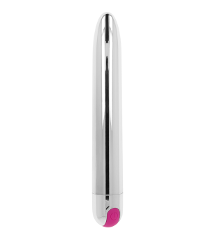 OHMAMA - VIBRATEUR ARGENT RECHARGEABLE 10 MODES 18,5 CM