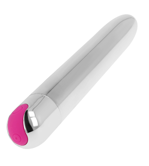 OHMAMA - VIBRATEUR ARGENT RECHARGEABLE 10 MODES 18,5 CM