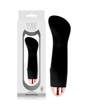 DOLCE VITA - VIBRATEUR RECHARGEABLE ONE NOIR 7 VITESSES