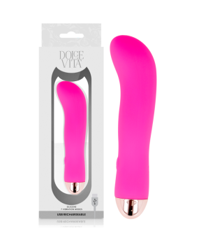 DOLCE VITA - VIBRATEUR RECHARGEABLE DEUX ROSE 7 VITESSES