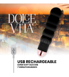 DOLCE VITA - VIBRATEUR RECHARGEABLE SIX NOIR 7 VITESSES