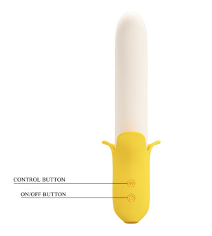 PRETTY LOVE - BANANA GEEK SUPER POWER 7 VIBRATIONS UPDOWN SILICONE NOIR