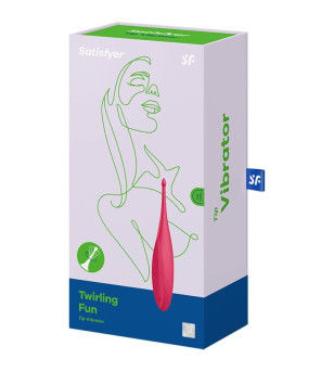 SATISFYER - VIBRATEUR TWIRLING FUN TIP ROUGE
