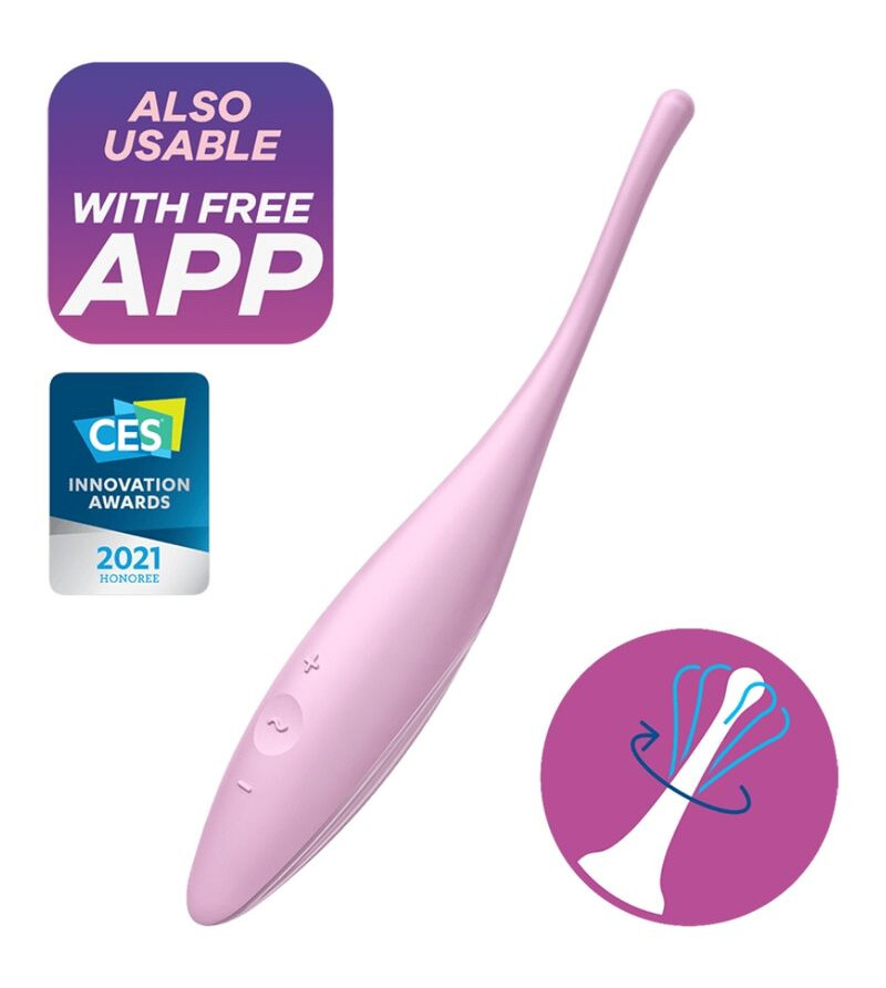 SATISFYER - VIBRATEUR  POINTE DE CLIT TWIRLING JOY ROSE