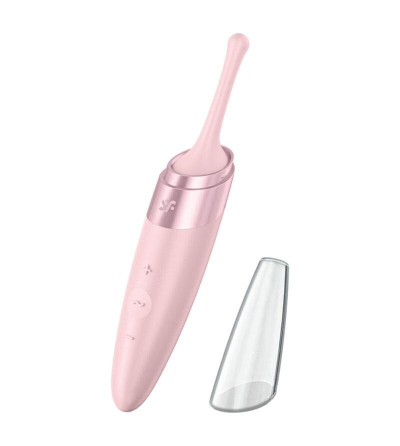 SATISFYER - VIBRATEUR  POINTE DE CLIT TWIRLING DELIGHT ROSE