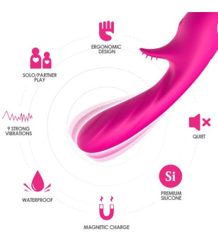 ARMONY - VIBRATEUR ROMANCE AVEC STIMULATEUR FUCHSIA