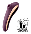 SATISFYER - VIBRATEUR DUAL KISS AIR PULSE VIN ROUGE