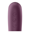 SATISFYER - VIBRATEUR DUAL KISS AIR PULSE VIN ROUGE