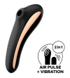 SATISFYER - VIBRATEUR DUAL KISS AIR PULSE NOIR