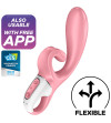 SATISFYER - APPLICATION VIBRATEUR HUG ME RABBIT BLEU