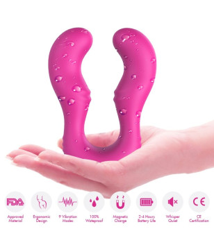 ARMONY - VIBRATEUR SERAPH DOUBLE TÉLÉCOMMANDE FUCHSIA