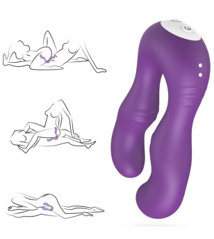 ARMONY - VIBRATEUR SERAPH DOUBLE TÉLÉCOMMANDE VIOLET