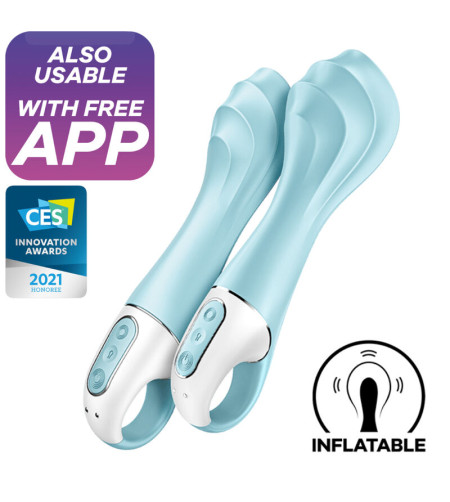 SATISFYER - AIR PUMP VIBRATOR 5+ APP GONFLABLE G-SPOT VIBRATOR BLEU