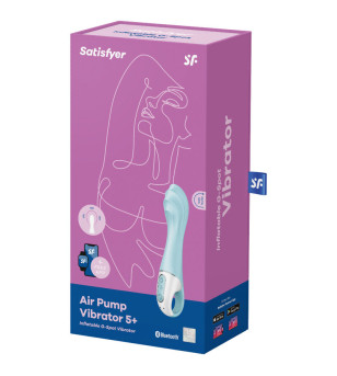 SATISFYER - AIR PUMP VIBRATOR 5+ APP GONFLABLE G-SPOT VIBRATOR BLEU