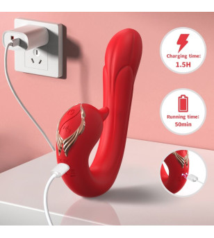 ARMONY - VIBRATEUR DELFIN MULTIPOSITION  EFFET CHALEUR ROUGE